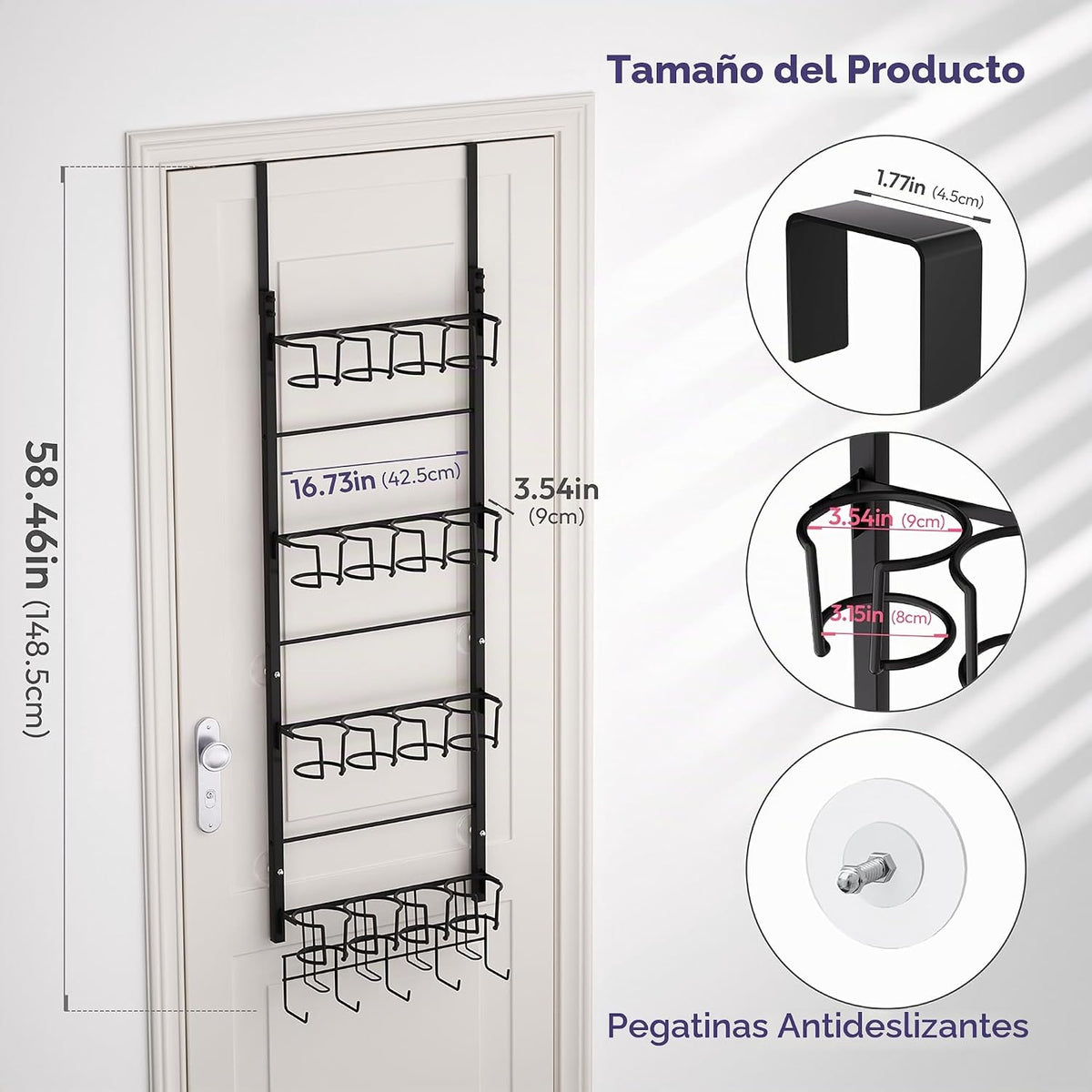 SWTYMIKI Organizador de botellas de agua de 4 niveles, soporte para...