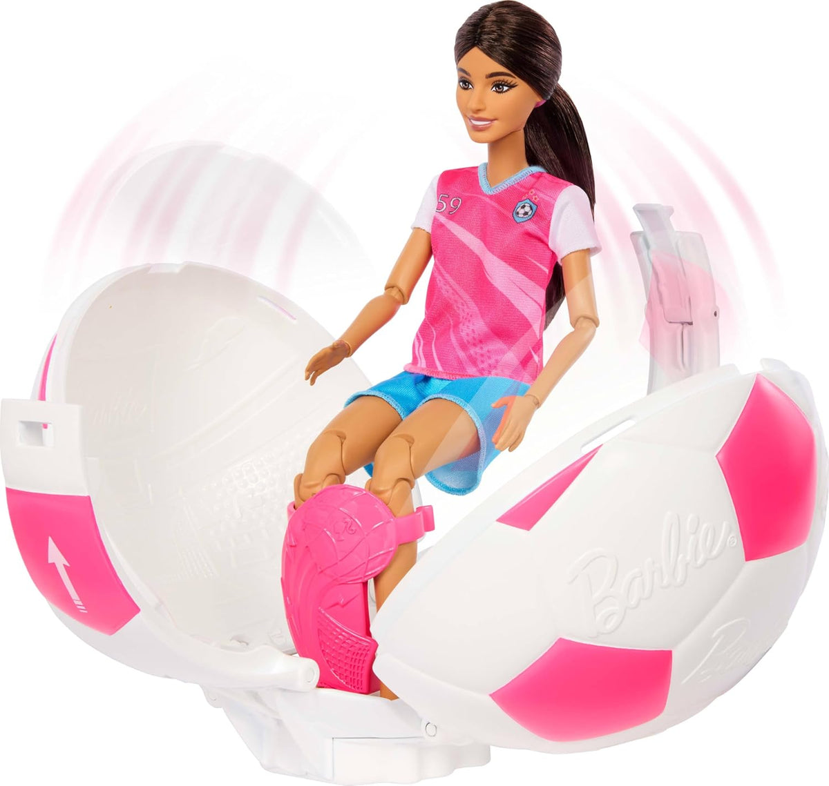 Barbie Muñeca y accesorios para jugador de fútbol Team Roll and Rev...