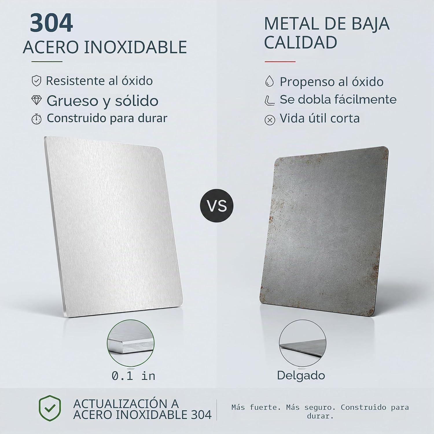 Tablas de cortar de acero inoxidable 304 para cocina, tabla de prep...