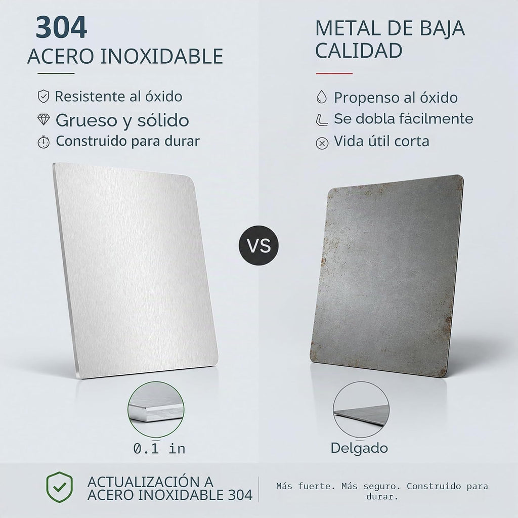 Tablas de cortar de acero inoxidable 304 para cocina, tabla de prep...