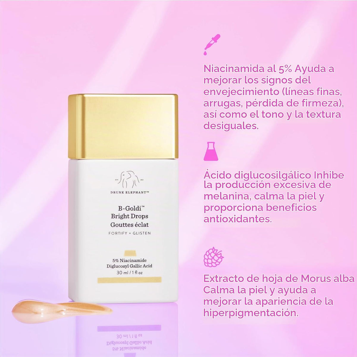 Drunk Elephant B-Goldi Bright Drops - 1.0 fl oz\/1 fl oz - Gotas de...