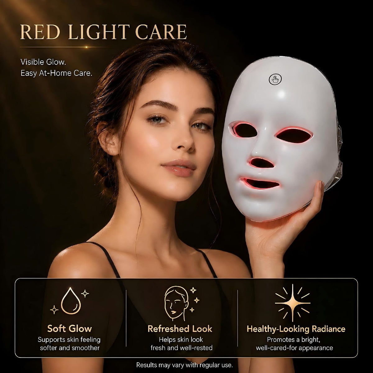 Terapia de luz roja LED para la cara | 7-1 colores, máscara de tera...