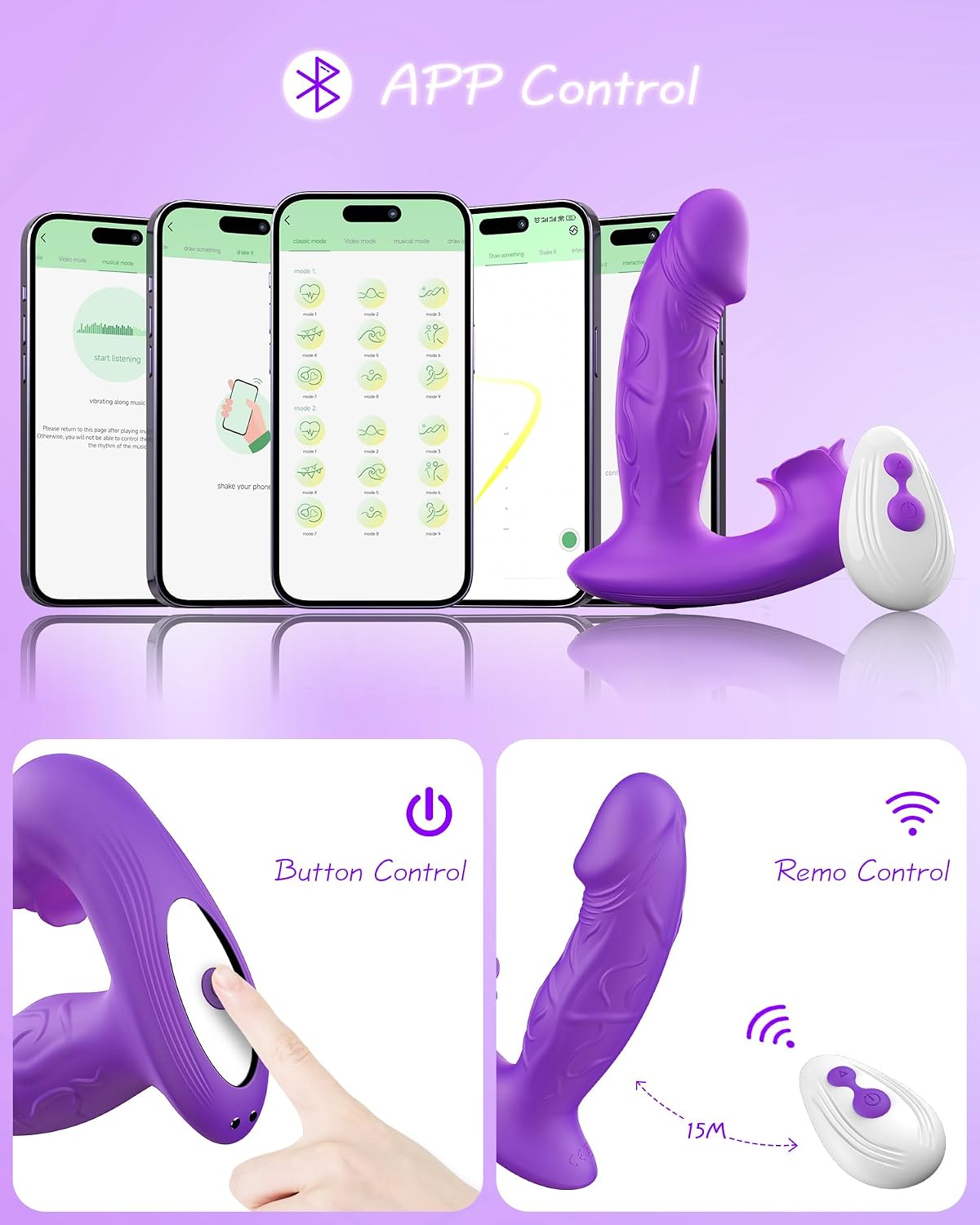 Juguete Vibrador Rosa para Mujer, Estimulador Consolador de Succión...