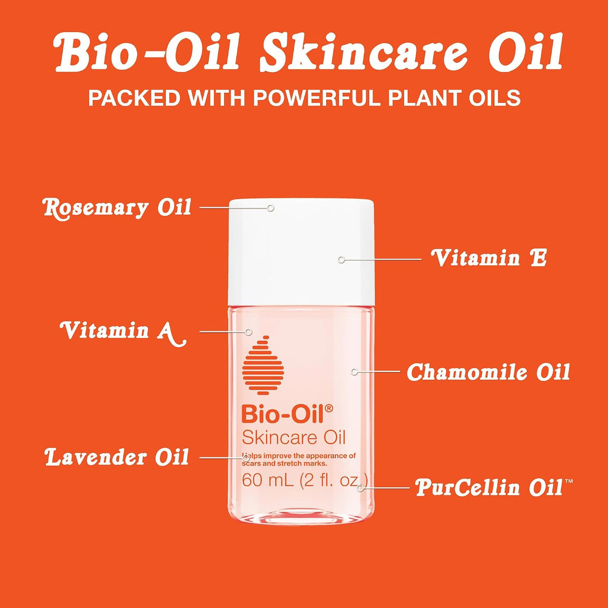 Bio-Oil Skincare Body Oil Serum, cicatrices y estrías, 2 fl oz | Re...
