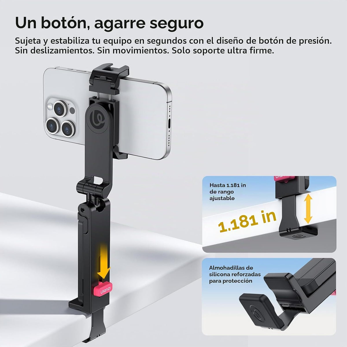 ULANZI MA89 2025 Soporte plegable para teléfono para avión, rotació...