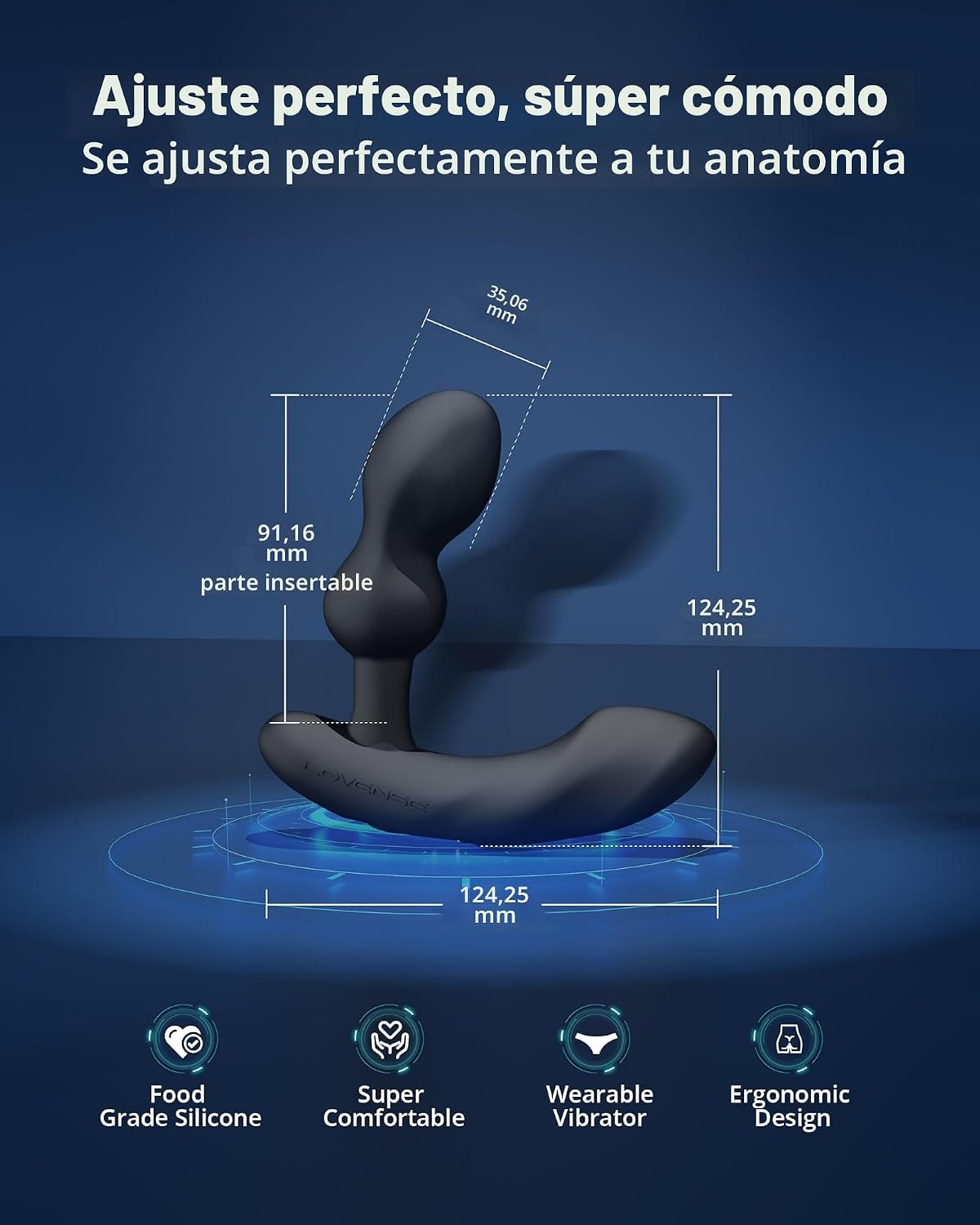 LOVENSE Edge 2 - Masajeador de próstata vibrador sexual, juguetes s...