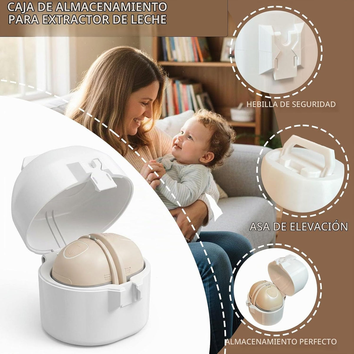 Funda para extractor de leche para nevera compatible con Eufy S1 Pr...