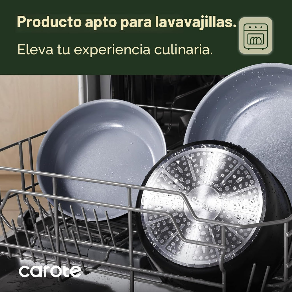 CAROTE Juego de utensilios de cocina de cerámica con mango desmonta...
