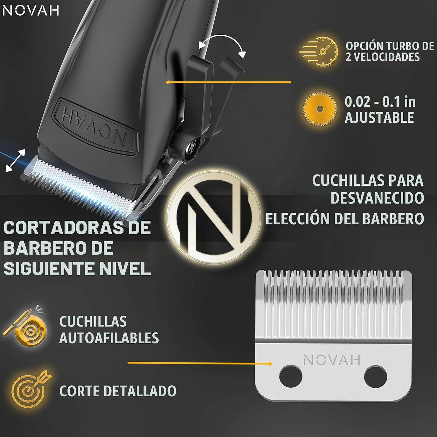 Novah Cortadoras de Cabello Profesionales para Hombres, Cortadoras...