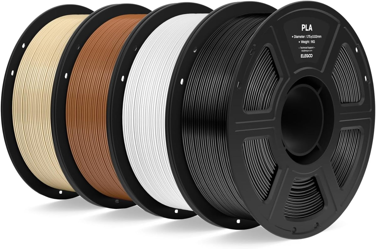 ELEGOO Paquete de filamento PLA para impresora 3D, 8.8 lbs, negro\/...