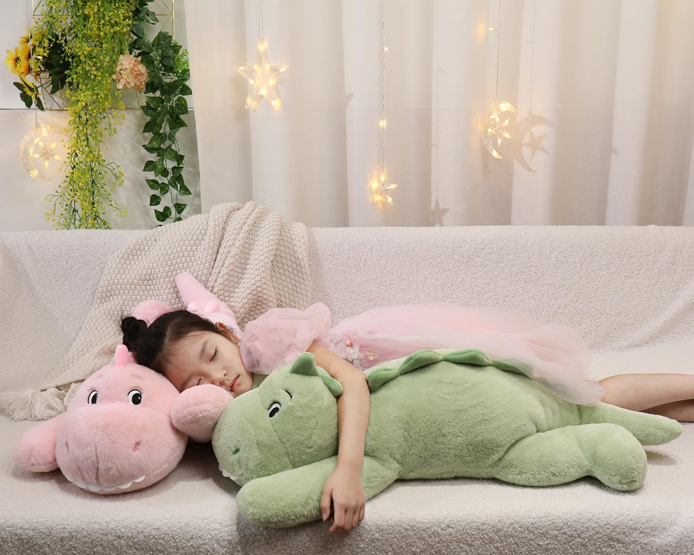 XMV Peluche de dinosaurio con peso de 31 pulgadas y 5 libras, peluc...