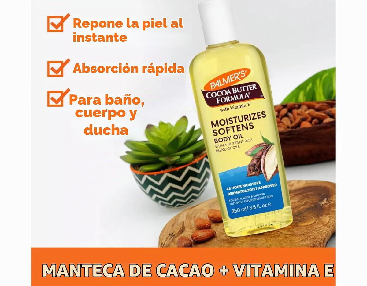 Palmer's Aceite corporal de fórmula de manteca de cacao, 8.50 o...