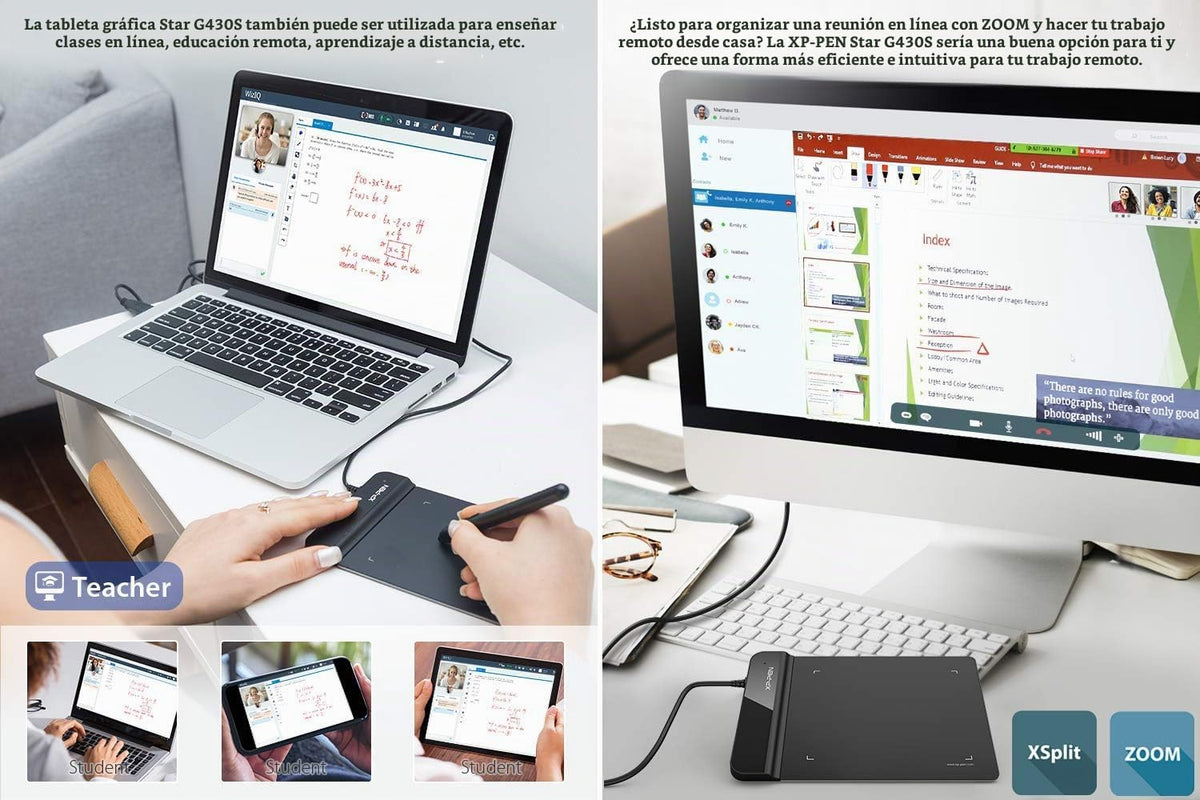 Tableta de dibujo XPPen G430S OSU, tableta de dibujo gráfico con lá...