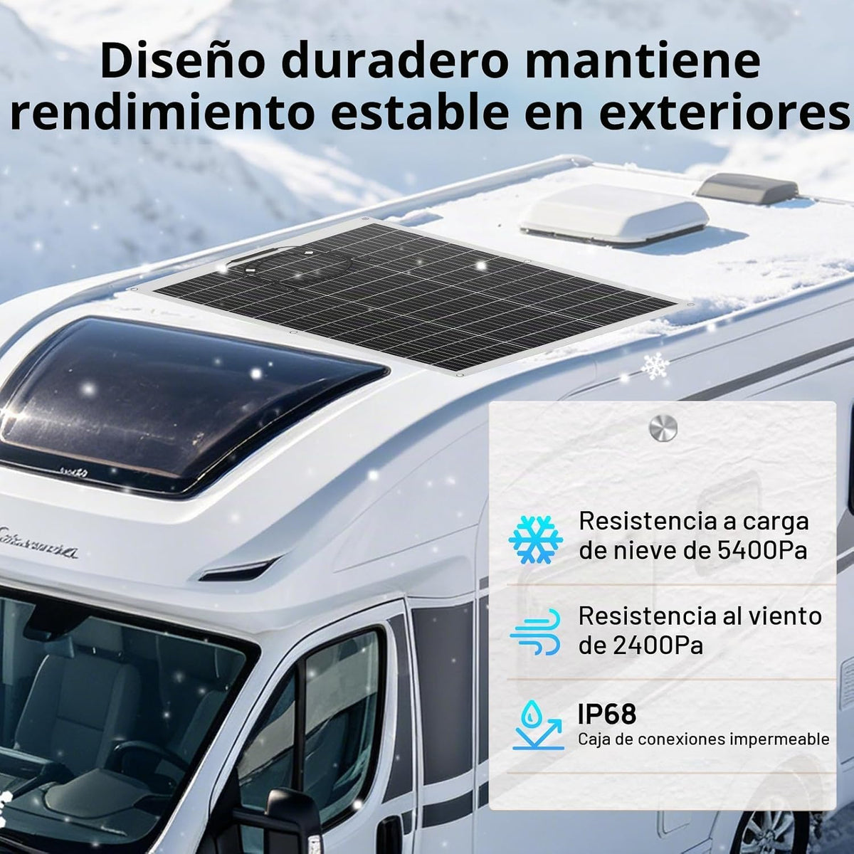 ECO-WORTHY Paneles solares flexibles de 130 vatios y 18BB, 25% de a...