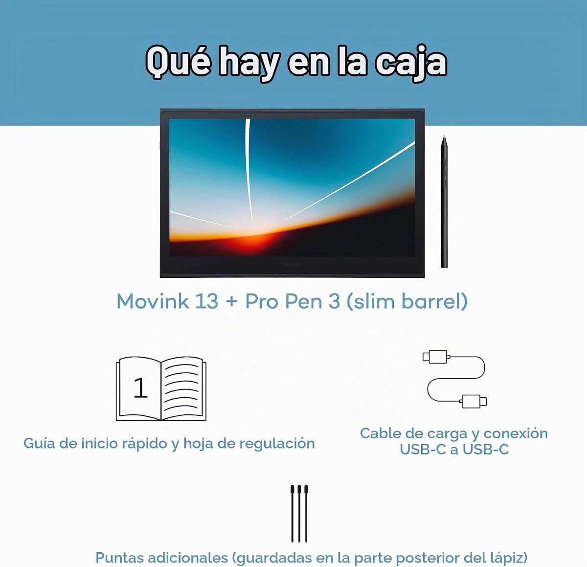 Wacom Movink - Tableta de dibujo con pantalla, pantalla táctil OLED...