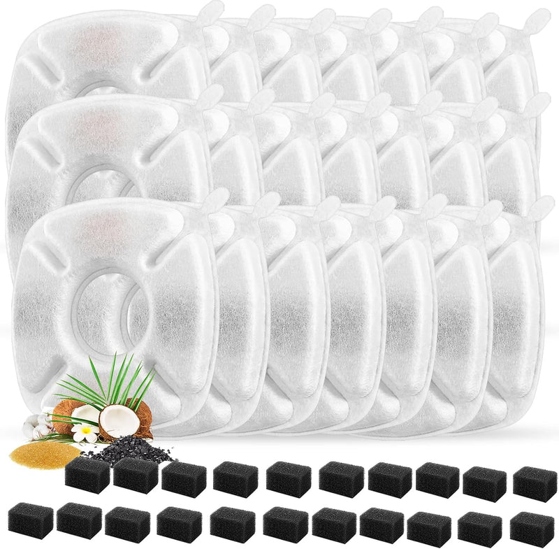 42 filtros de repuesto para fuente de agua para gatos, paquete de 2...