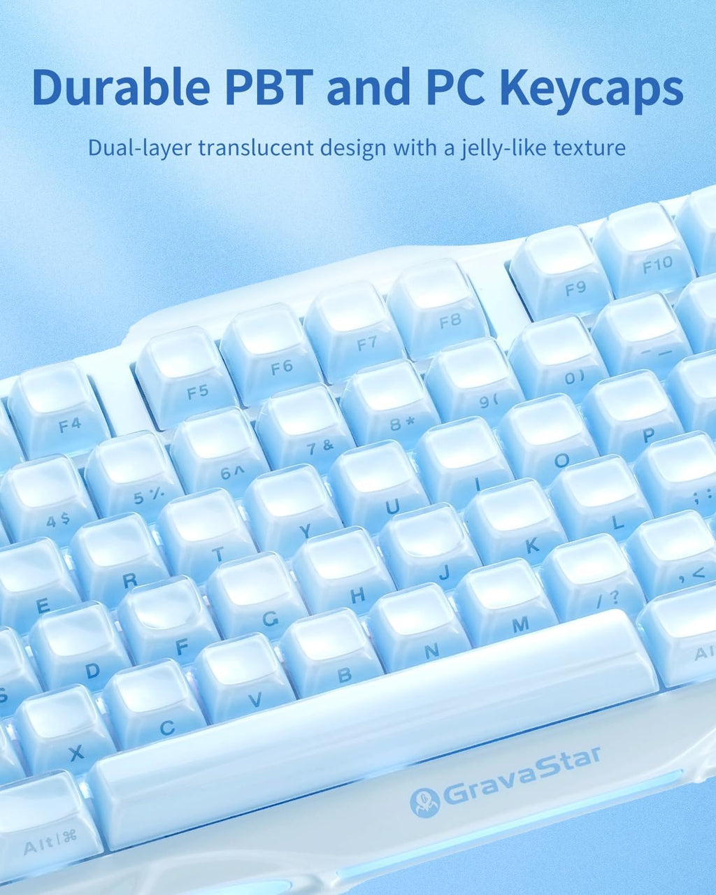 GravaStar Mercury K1 75% Teclado mecánico inalámbrico para juegos,...