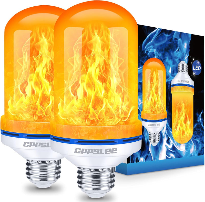 CPPSLEE Bombillas de llama mejoradas, 4 modos de luz parpadeantes,...