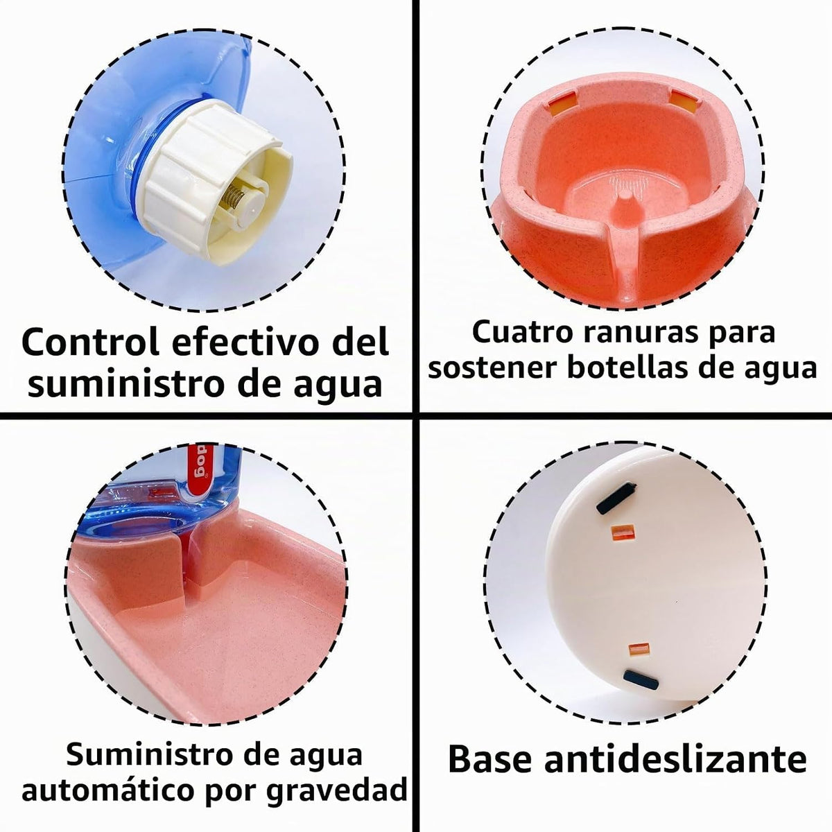 kathson Gravity - Dispensador automático de comida para perros, est...