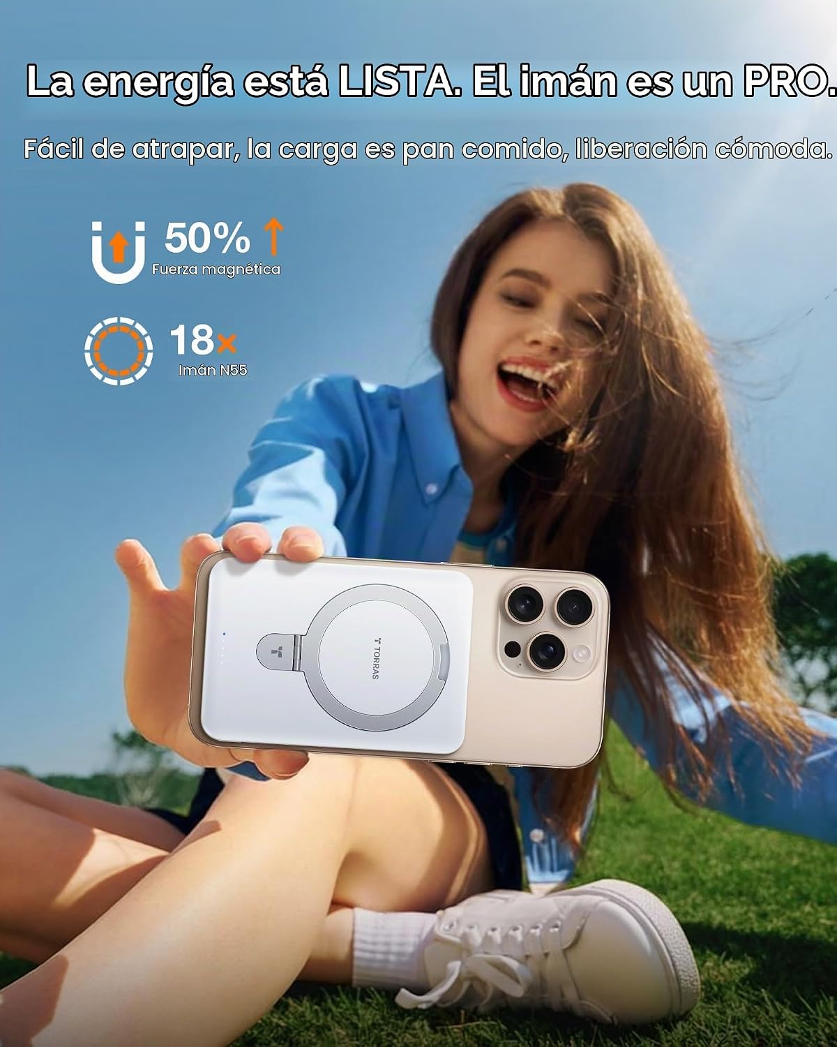 TORRAS - Cargador portátil para iPhone 18 Pro Max, banco de energía...