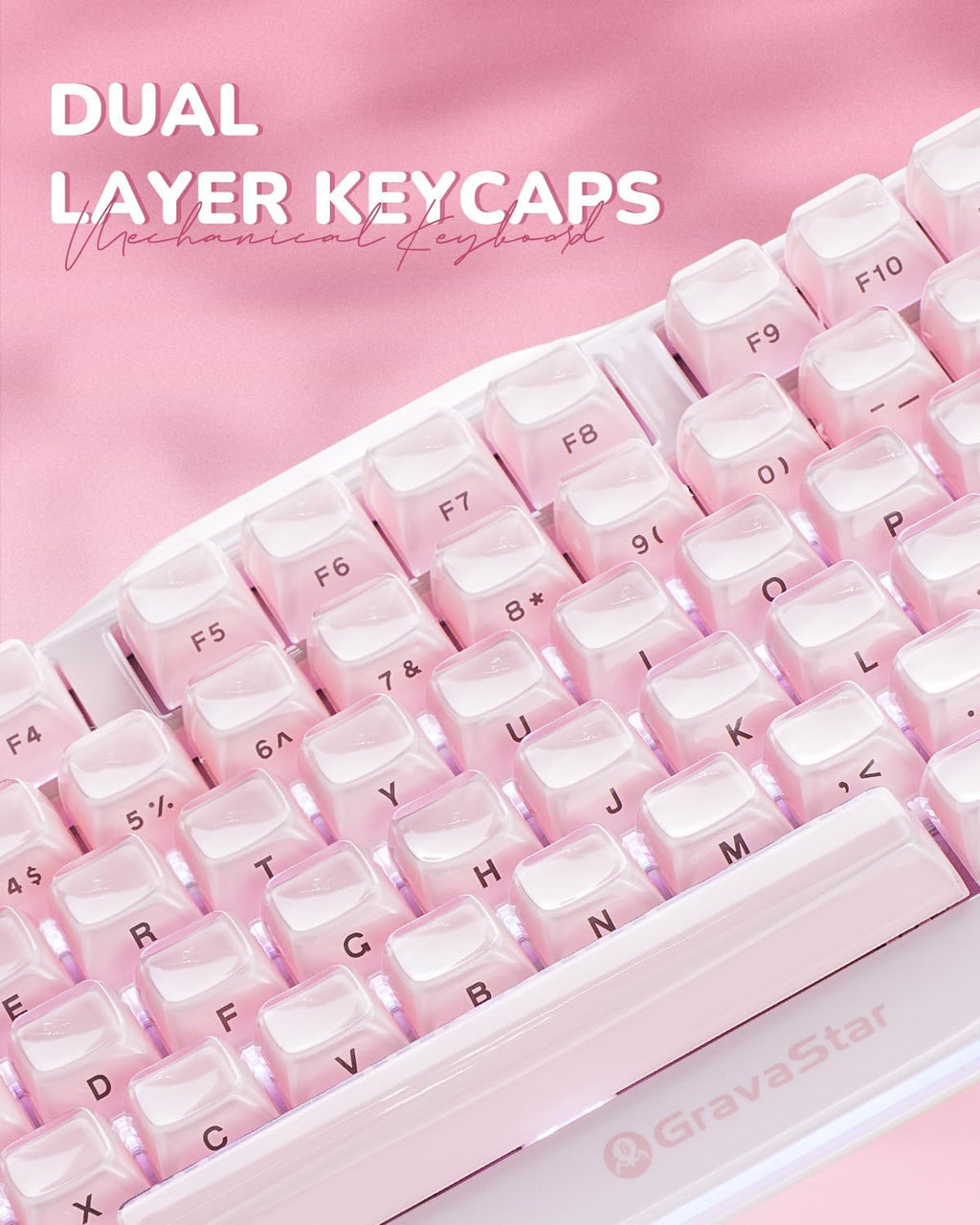 GravaStar Mercury K1 75% Teclado mecánico inalámbrico para juegos,...