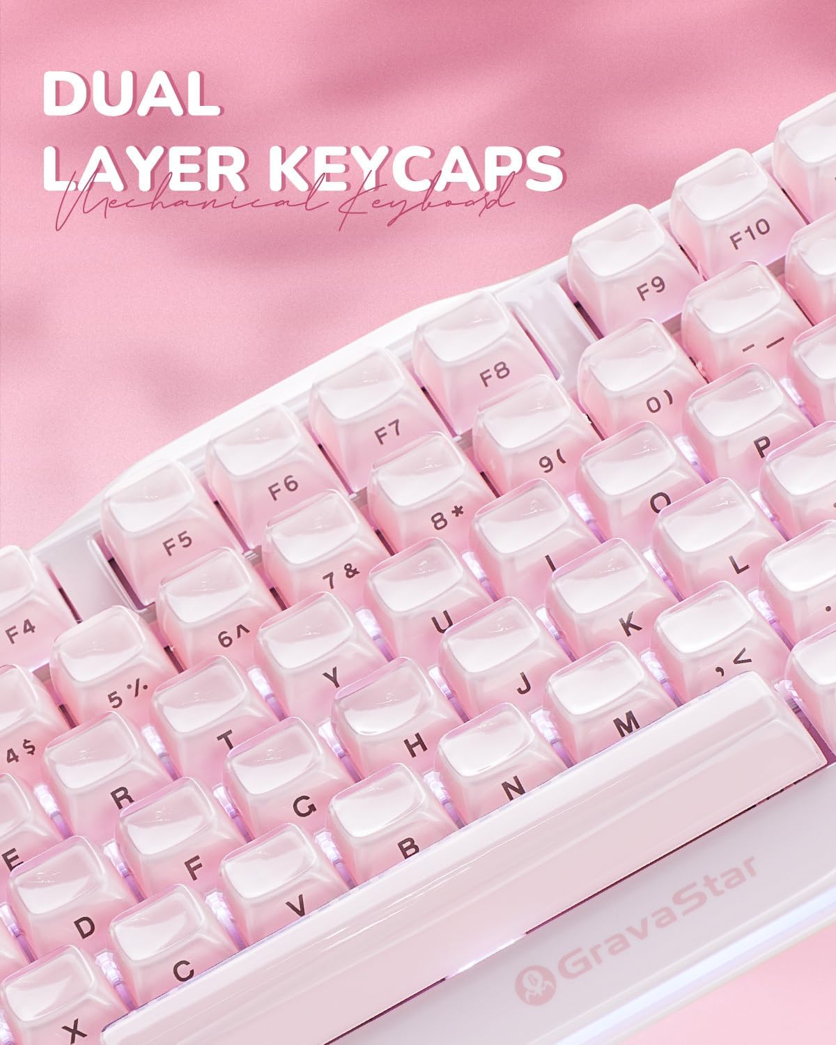 GravaStar Mercury K1 75% Teclado mecánico inalámbrico para juegos,...