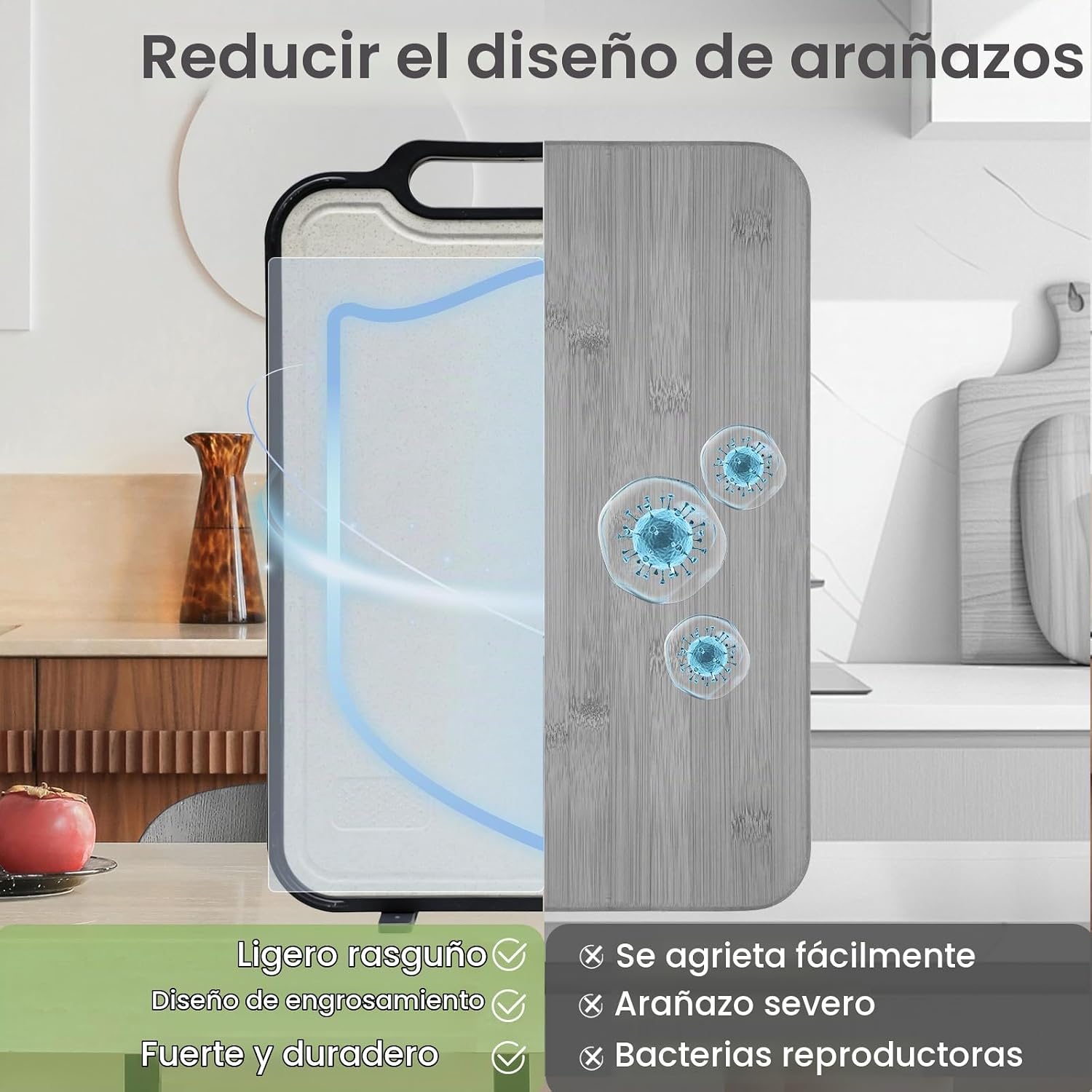 Tabla de cortar de titanio para cocina, tabla de cortar de titanio...