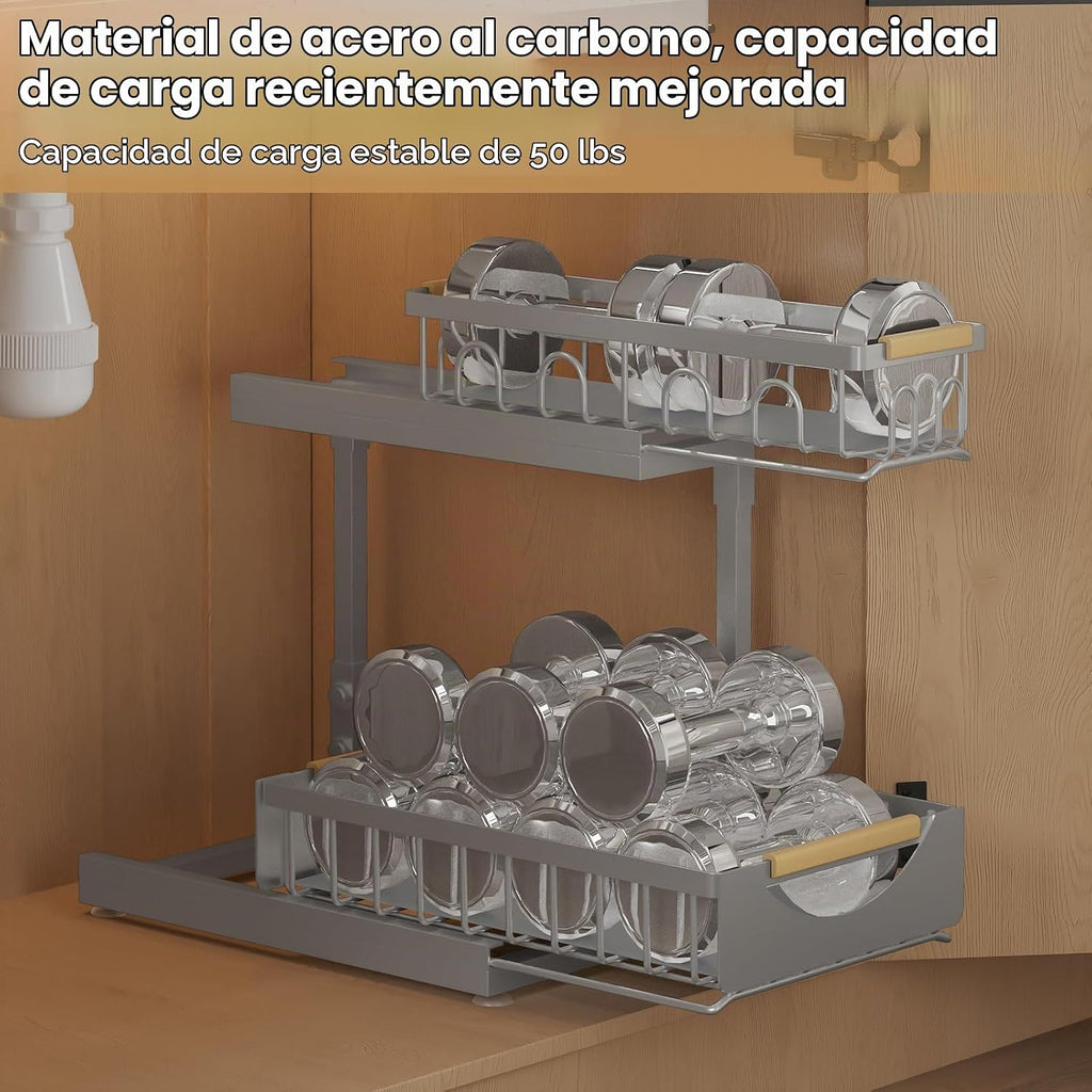 Aekenr Paquete de 2 organizadores y almacenamiento para debajo del...