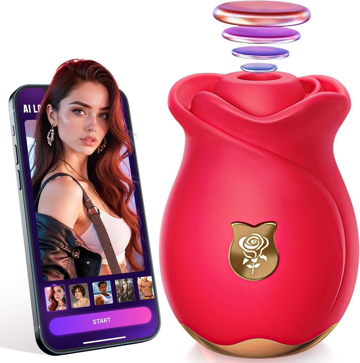 MOOLIGIRL Rose Toy - Vibrador de juguetes sexuales para mujeres, ju...