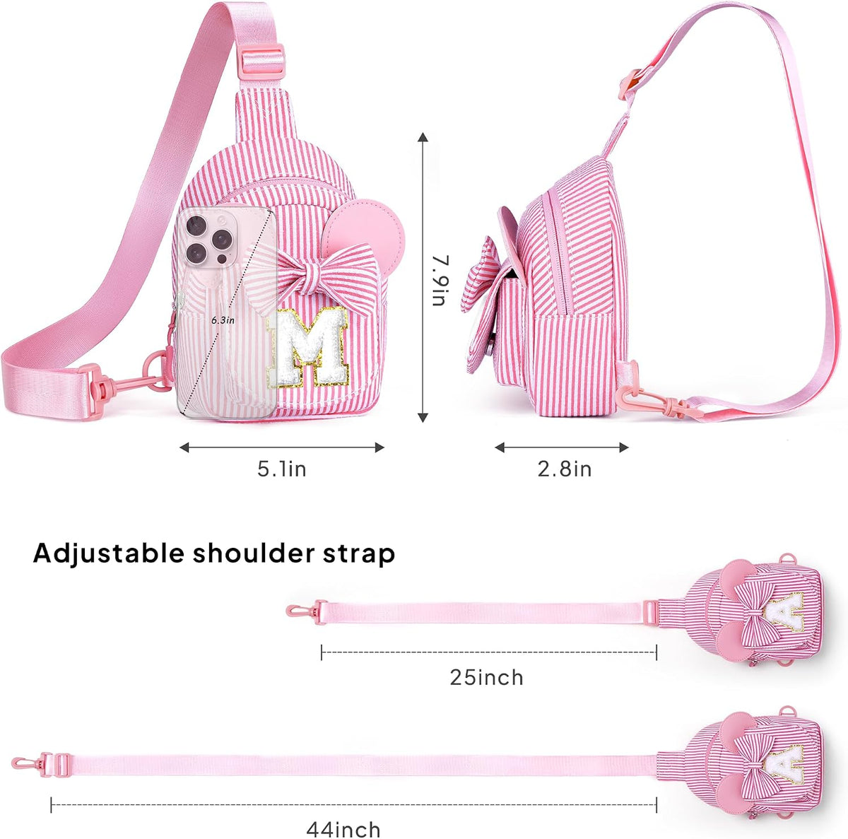 QLOVEA Regalos personalizados para niñas, bolso bandolera para niño...