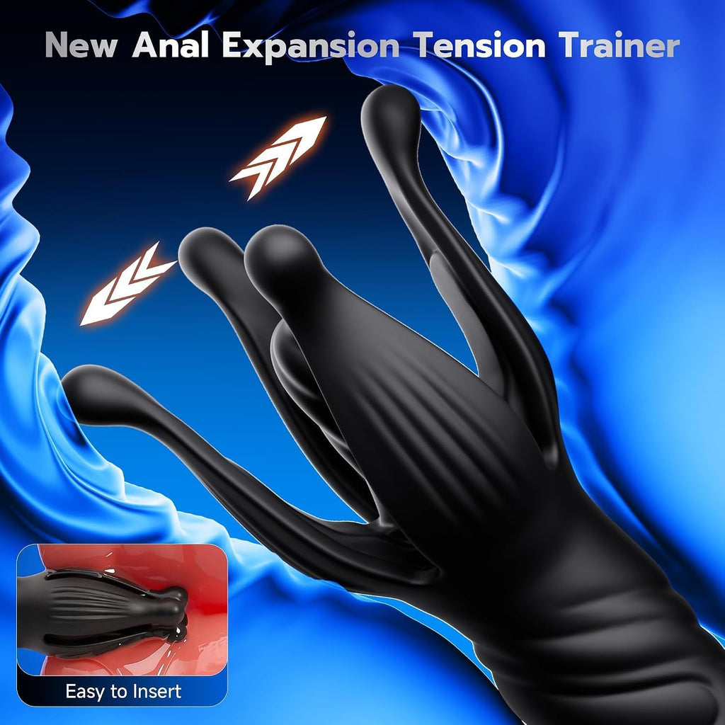 Beisar Masajeador de próstata, tapón anal de expansión BDSM con 9 e...