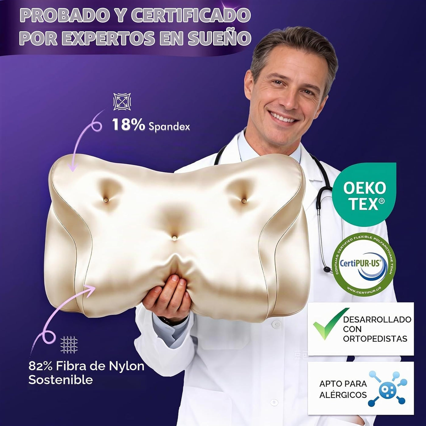 Almohadas ortopédicas de espuma viscoelástica Dayme\u2013Almohada r...