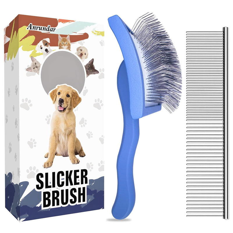 Anrundar - 2 cepillos deslizantes para perros y mascotas, cepillo d...