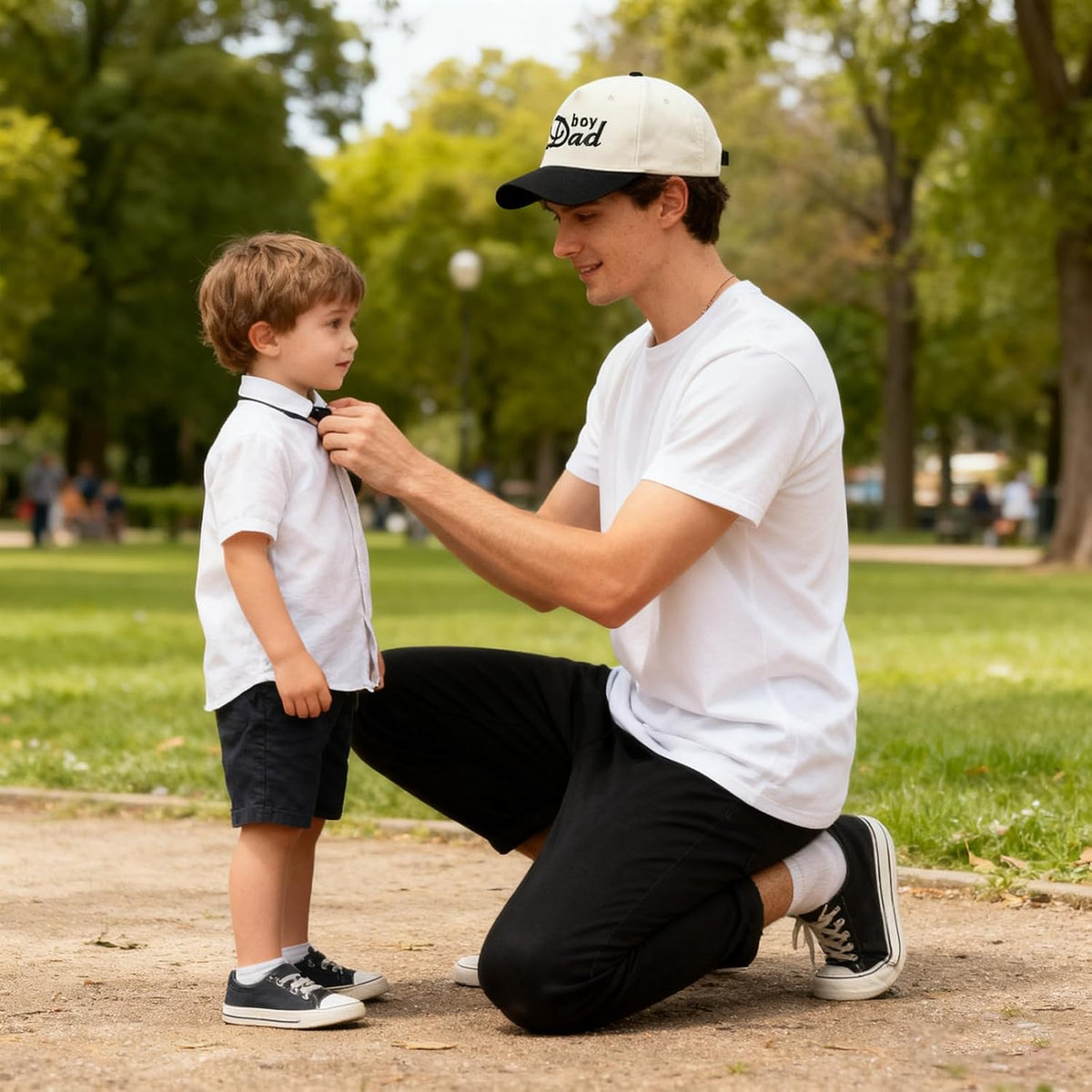 DYBICKT Gorra de béisbol bordada de dos tonos para niño, niña, papá...