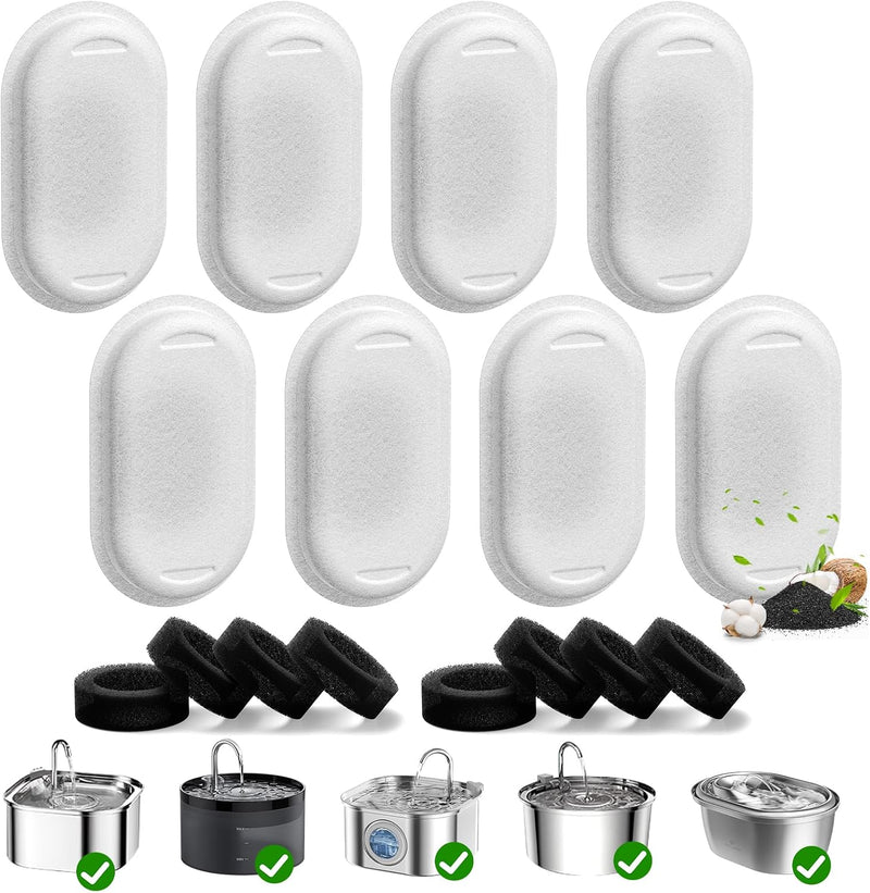 Paquete de 16 filtros de fuente de agua para gatos de 108\/3.2L y 6...