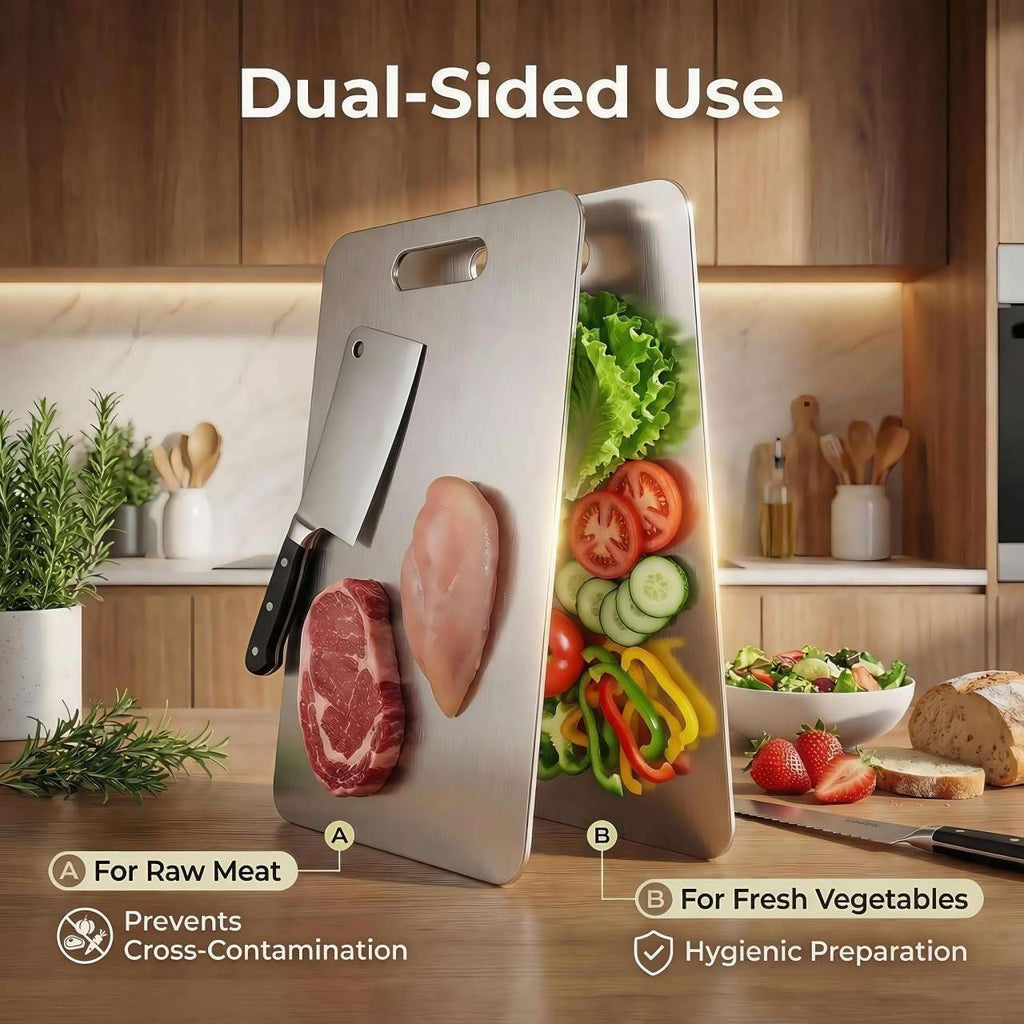3 tablas de cortar de acero inoxidable para cocina, juego de tablas...