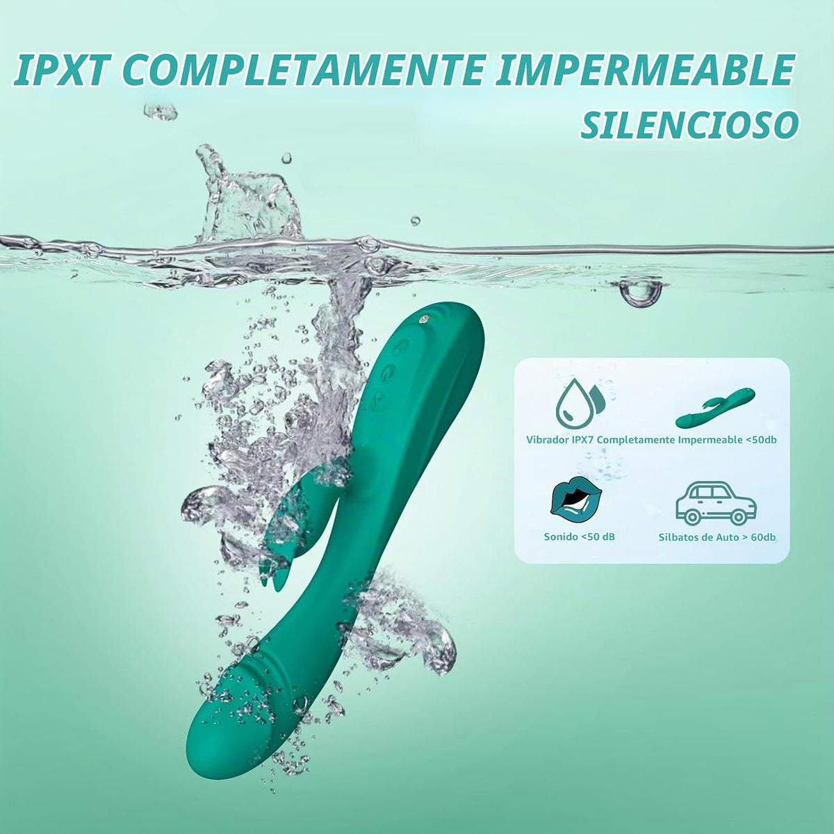 Juguetes sexuales con vibrador de punto G de conejo, 7 x 7 modos de...