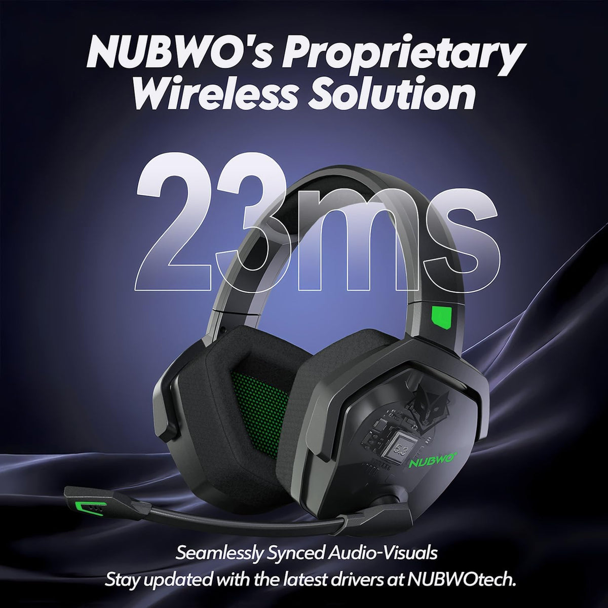NUBWO G06 Auriculares inalámbricos duales para juegos con micrófono...