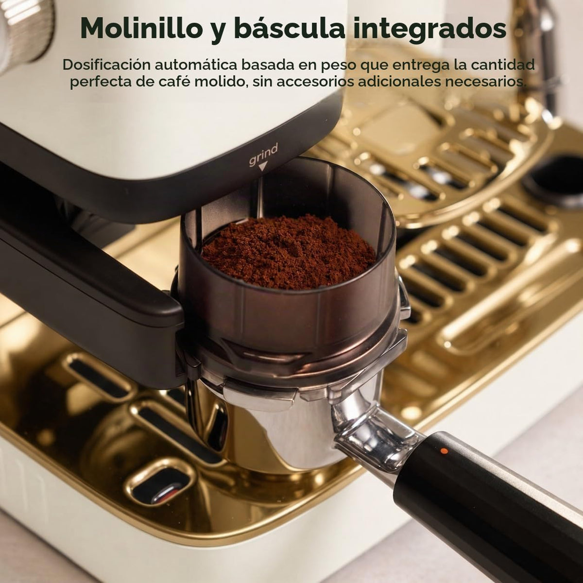 Ninja Luxe Café Mini Plus con AutoFroth, hueso y champán exclusivos...