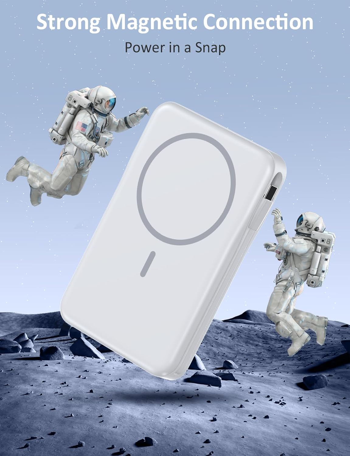 Cargador portátil magnético 10000mAh, banco del poder 20W con cable...