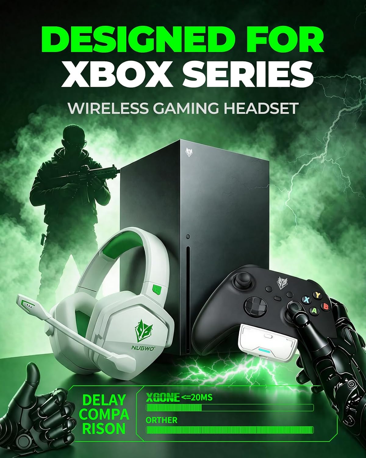 NUBWO Auriculares inalámbricos para juegos para Xbox Series X\/S y...