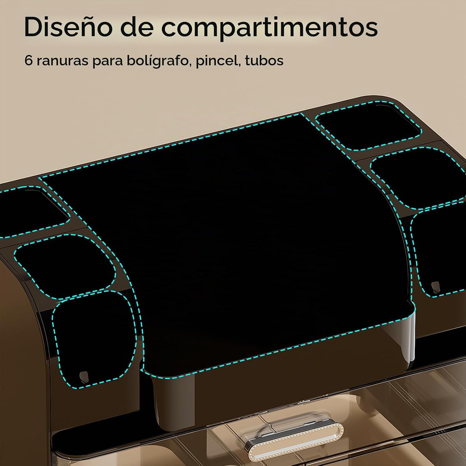 UFORU Organizador de maquillaje para encimera con 2 cajones grandes...