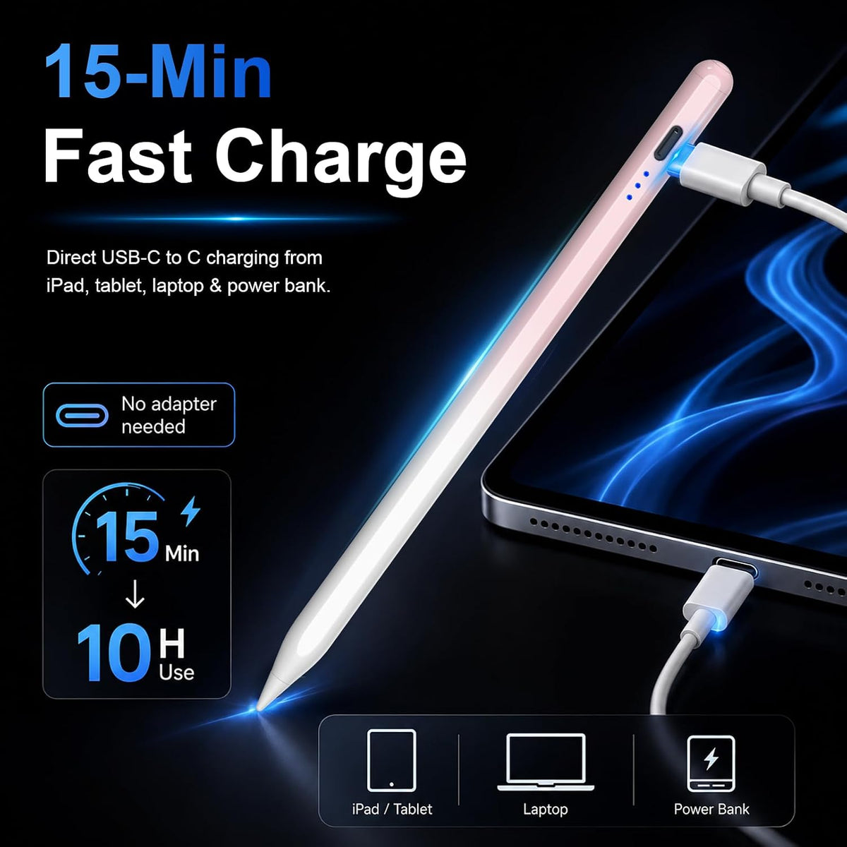 HATOKU Lápiz óptico para Apple iPad 2018-2026 para dibujo de notas...