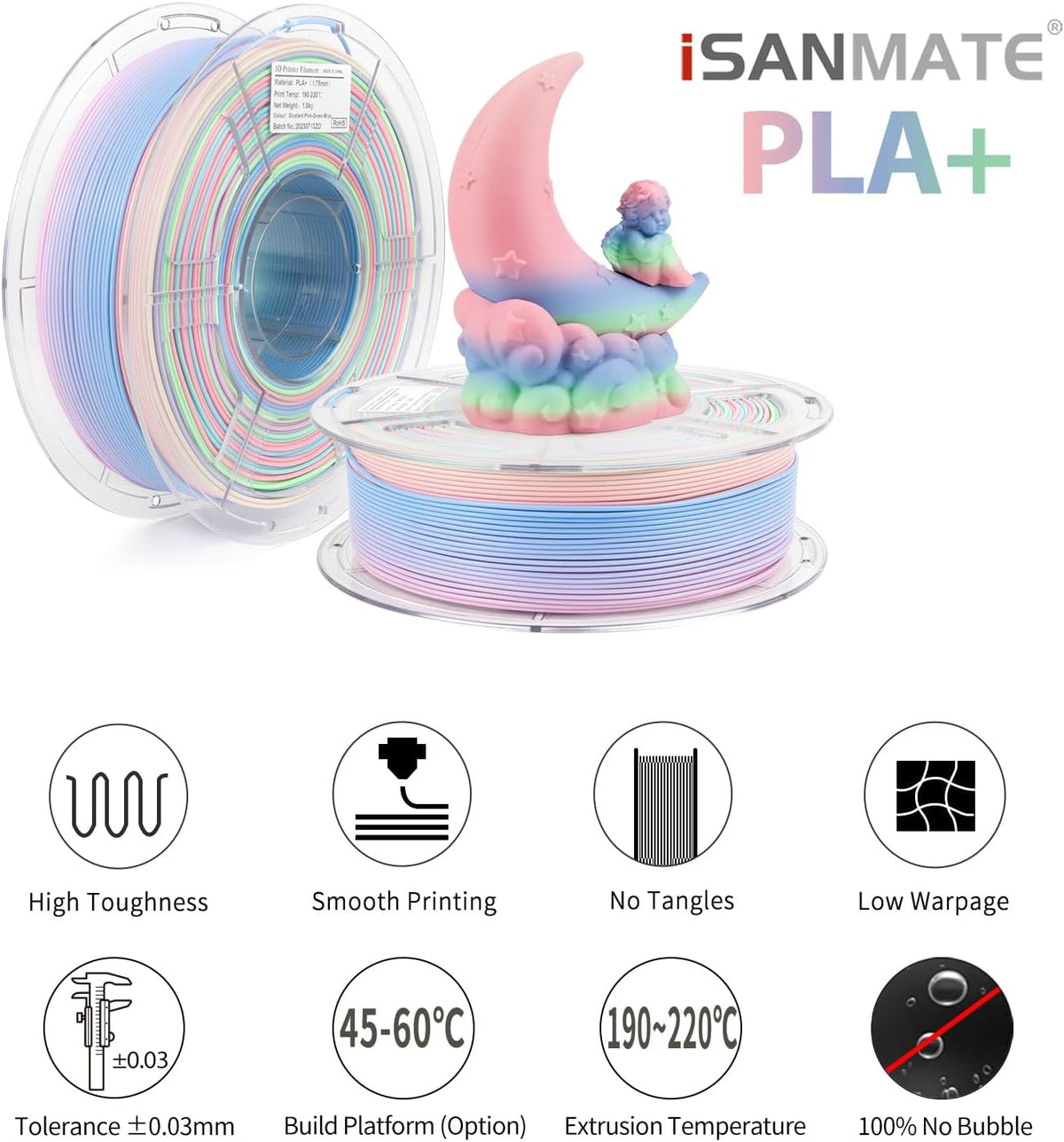 iSANMATE - Filamento de ácido poliláctico (PLA) de 1\/16 pulgadas (...