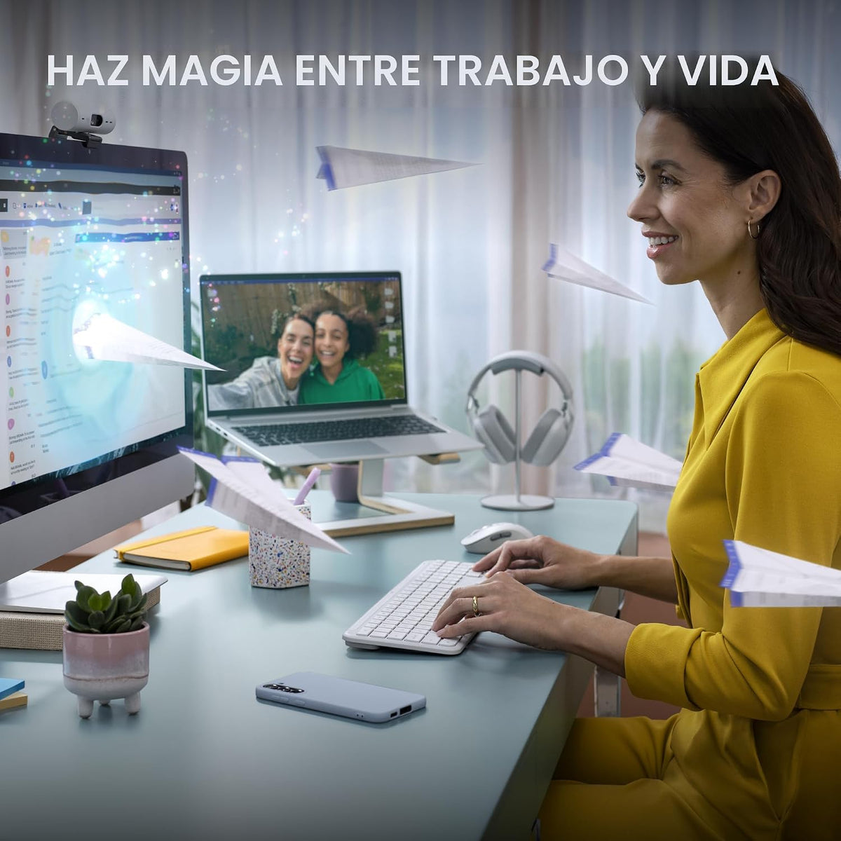 Logitech Teclado inalámbrico Signature Slim K950 con escritura sile...