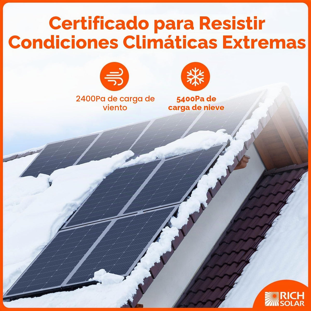 RICH SOLAR Panel solar monocristalino de 200 vatios y 12 voltios, p...