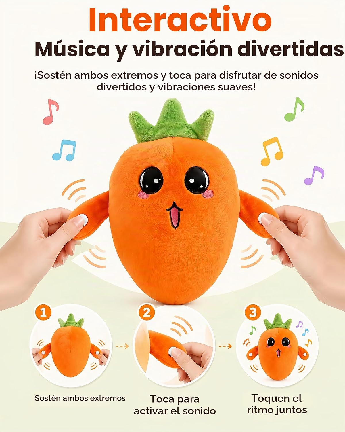 YXuan Juguete sensorial musical de felpa suave, juguete de peluche...