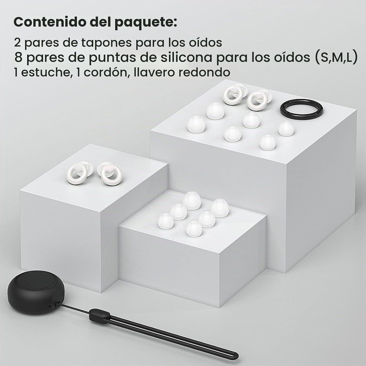 JUSTRVN Tapones para los oídos para dormir, 2 pares de elegantes ta...