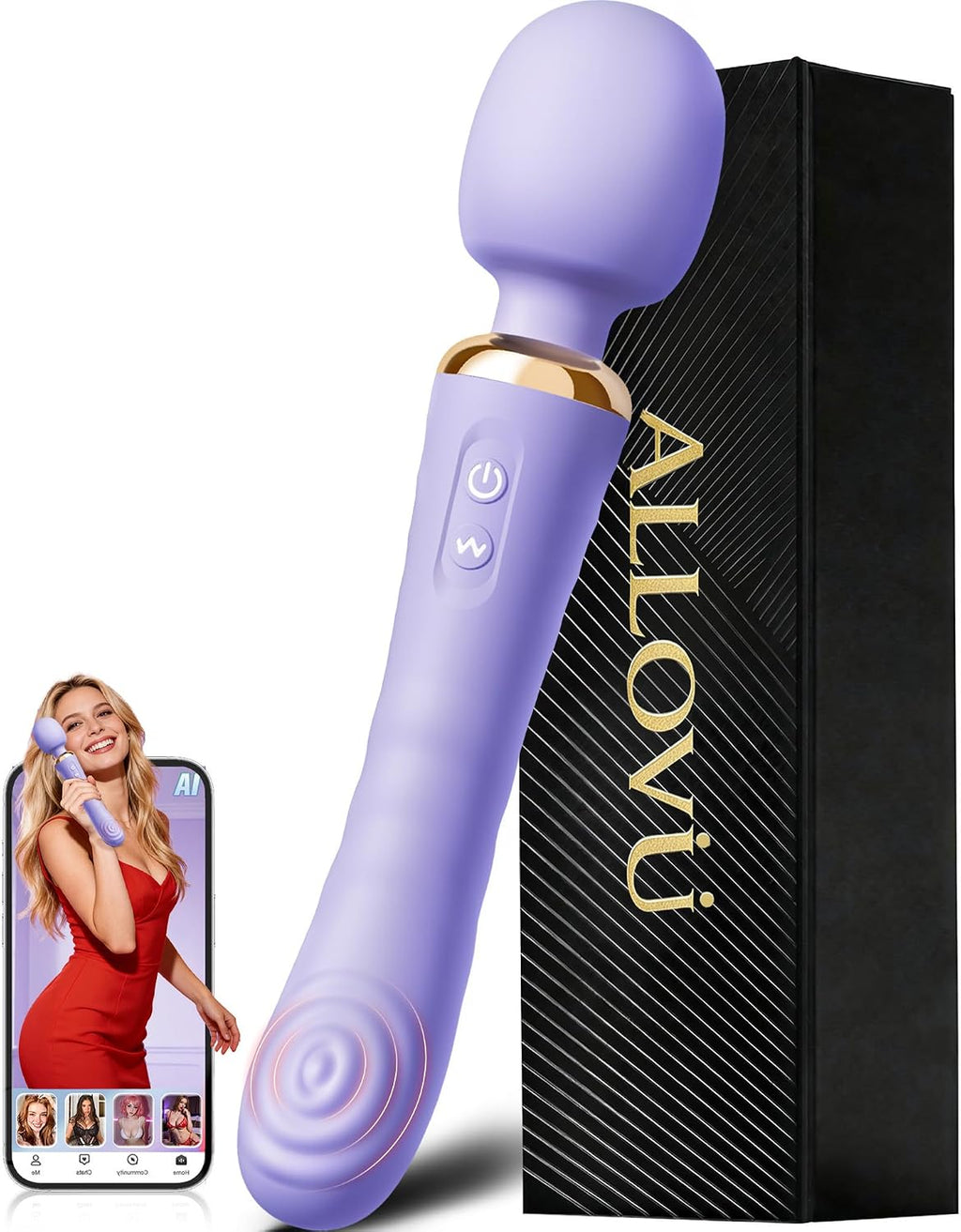 Allovü AI - Varita vibradora para adultos, consolador interactivo p...