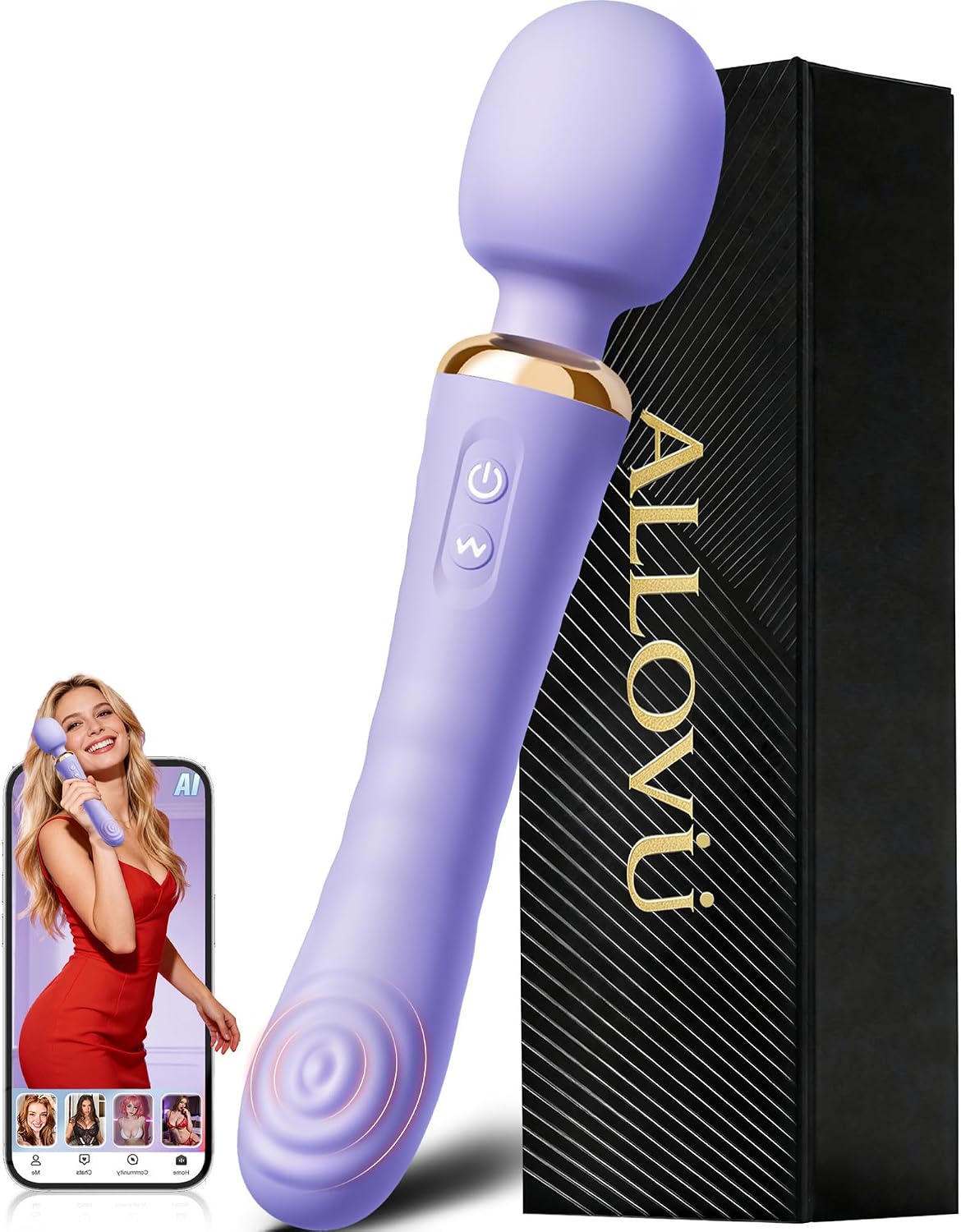 Allovü AI - Varita vibradora para adultos, consolador interactivo p...